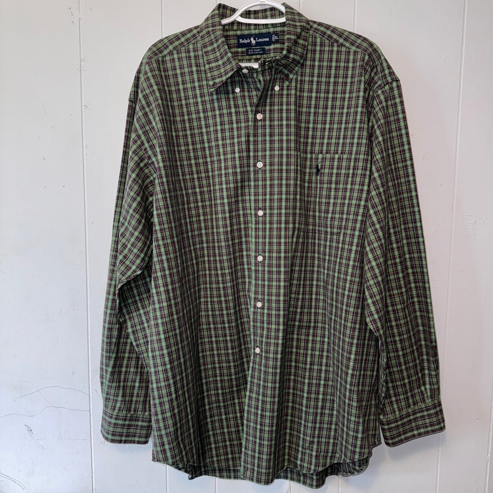 Polo Ralph Lauren Mens XL Plaid Button Down‎ Long Sleeve